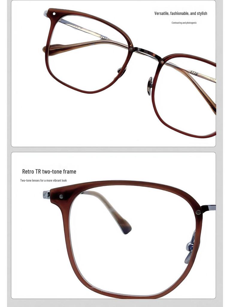 Ultralight Titanium Polygon Eyeglass Frame for Men and Women