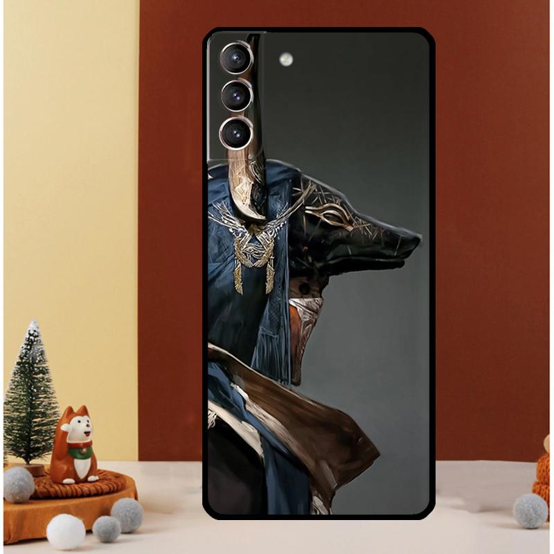 Egypt Nefertiti Anubis Ankh Case For Samsung Galaxy S23 Ultra S24 S22 Note 20 Ultra 10 Plus S8 S9 S10 S20 S21 FE Cover