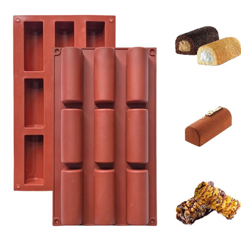Food Grade Silicone Cylinder Baking Mold Non-Stick Heat Resistant Freezer Safe Baking Tool for Dessert Cake Soap Making