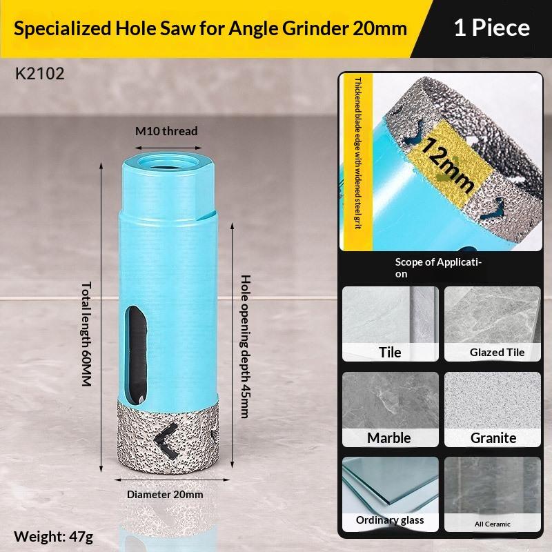 Diamond Drill Bit Angle Grinder Tile Hole Saw Dry Cutting For Porcelain Ceramic Granite Marble Glass Stone Cutter