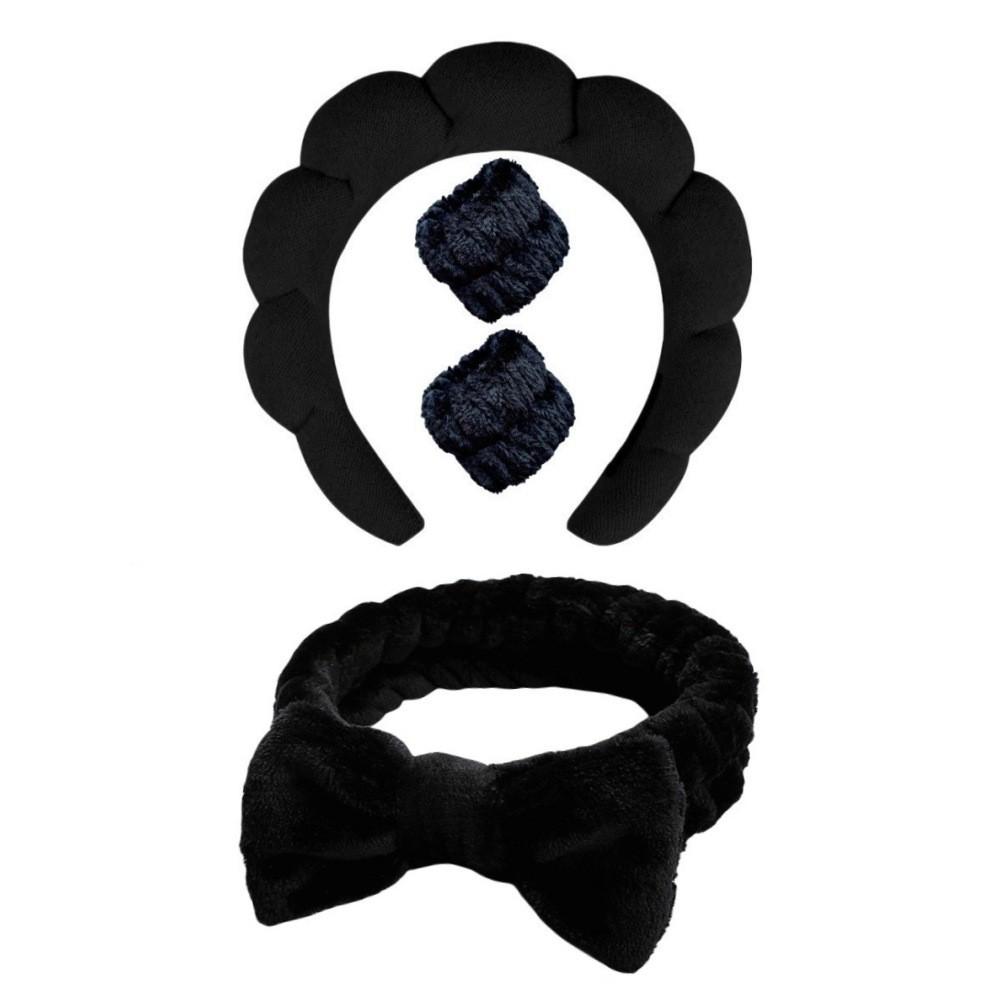 

Аксессуары для волос с высокой головкой для женщин, чтобы умываться и купаться с повязкой на голову Cloud Sponge для снятия макияжа и набором лент для волос One Size