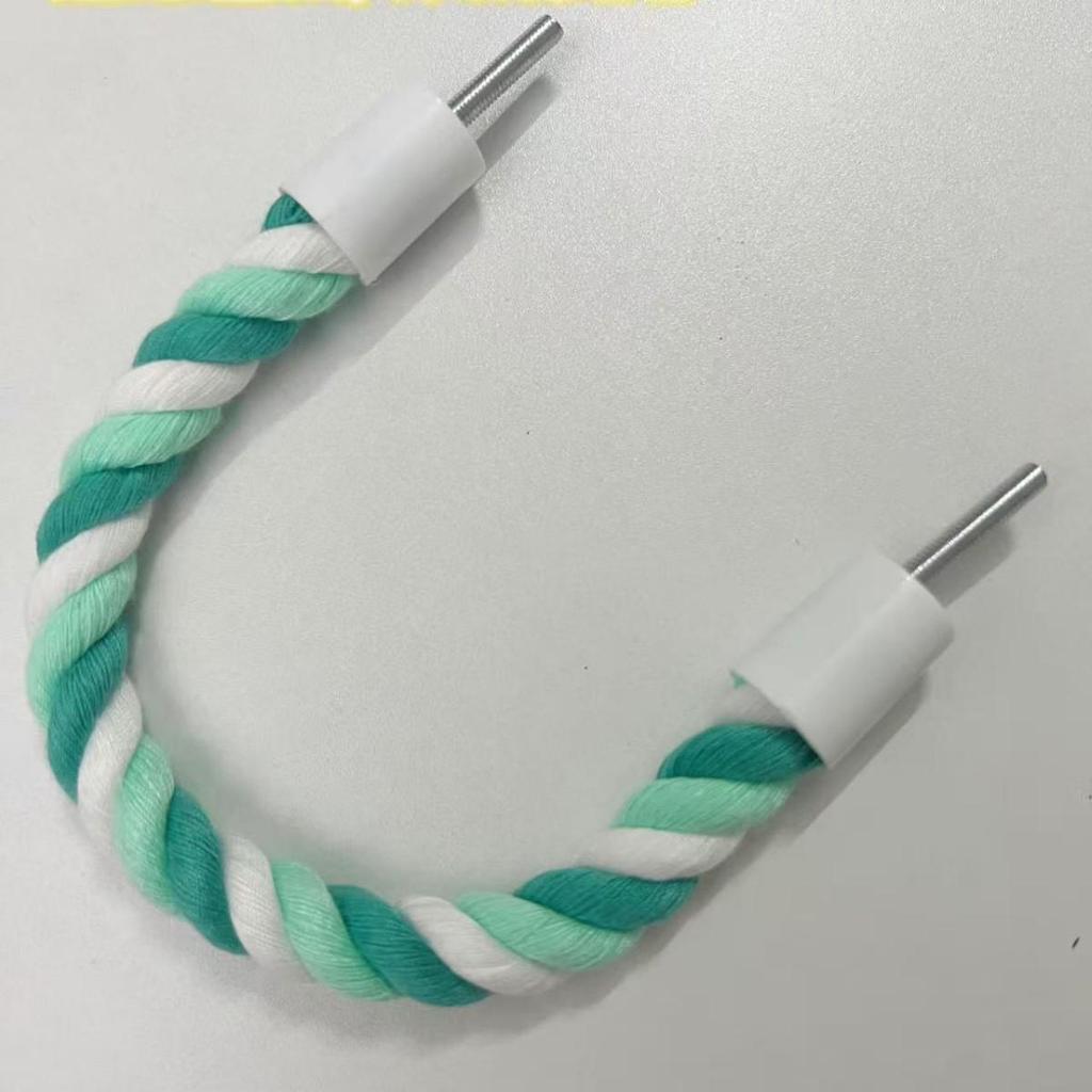 Parrot Swing Stand: Colorful Rotating Cotton Climbing Rope Ladder for Bird Cages