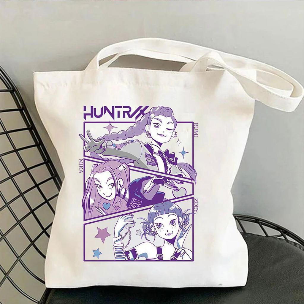 Hunters Surrounding Printed Canvas Shopping Tote Bag With Large Capacity