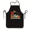 1 Stück Der Grillvater Humorvolle BBQ-Grill-Latzschürze Für Männer Und Frauen, Kochschürze Für Die Küche, Grillen Und Outdoor-Pi