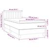 Box Spring Bed with Mattress Cream 90 x 190 cm Fabric