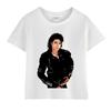 Kids Michael Jackson Rock N Roll T-Shirt Children's Fashion Crew Neck Top Summer Casual Clothes for Baby Boys And Girls