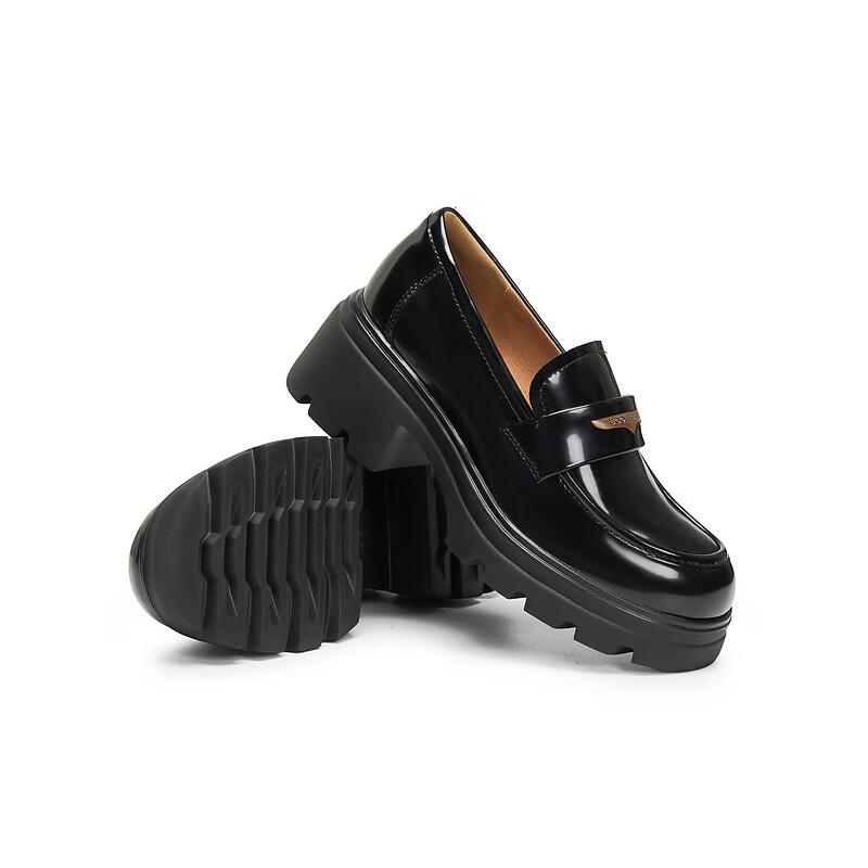 Belle Damen-Loafer Britischer Stil Kleine Lederschuhe Pendler-Flats