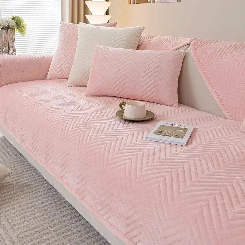 Thicken Plush Sofa Slipcover Universal Non-slip Plush Sofa Towel Couch Cushion Pets Kid Mat Sofas Towel for Living Room Decor