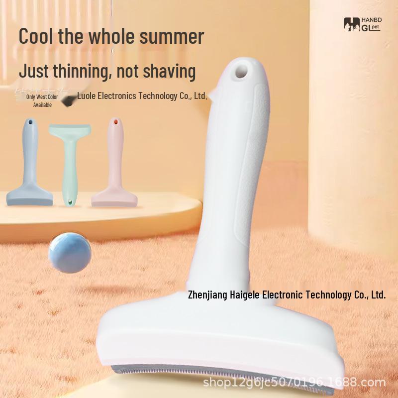 Curved Blade Pet Hair Removal Comb - Simple Macaron Design