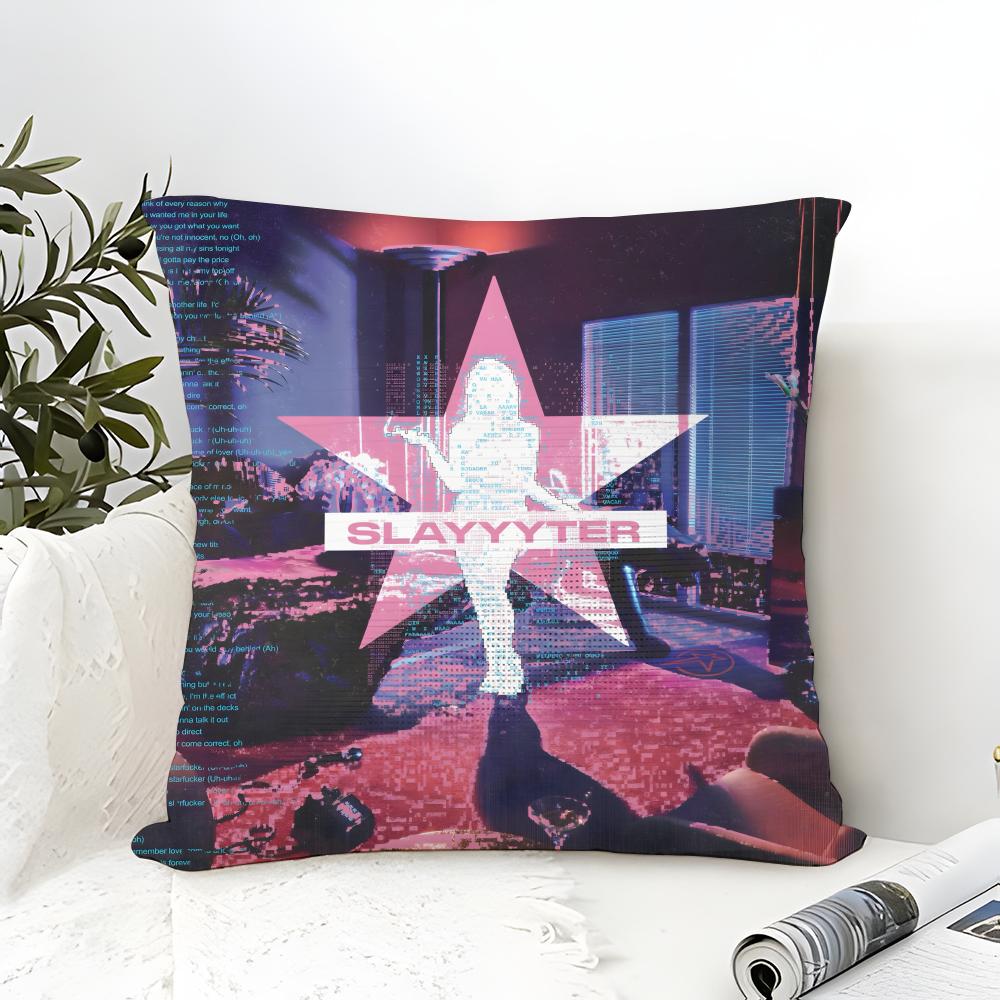 Music Singer Slayyyter S-Slayyyter 1 Pillow Case Linen Pillow Case Sofa Home Decor Cushion Cover Cushion Cove