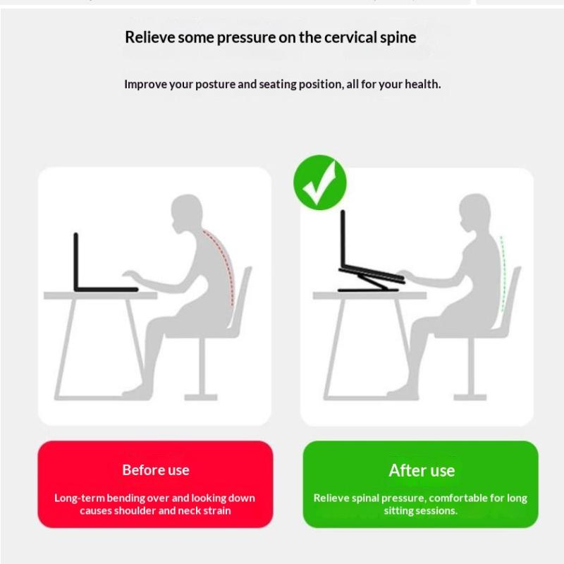 Laptop Stand Tablet Holder 360° Rotating Height Adjustable Metal Laptop Stand Portable Lightweight