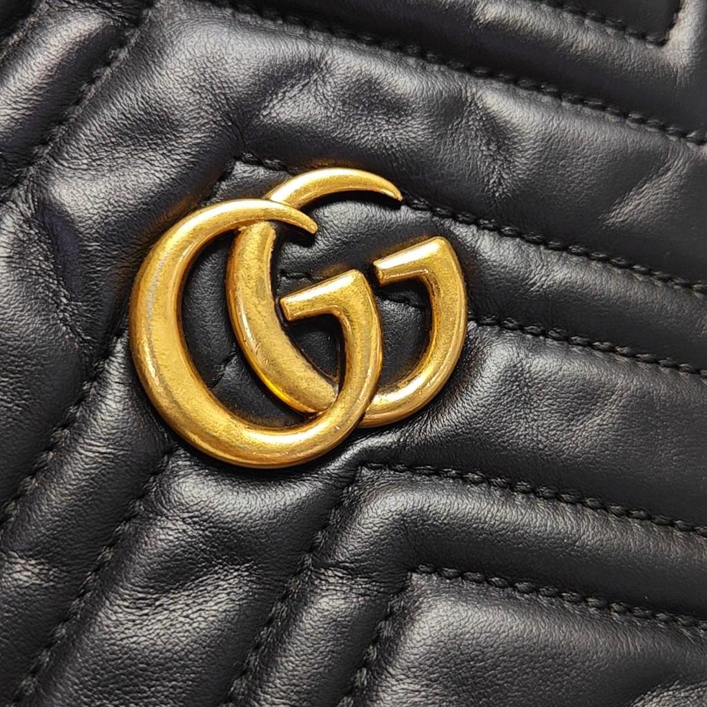 [Usato] Borsa a secchiello mini Gucci GG Marmont 'Nero' - Ottime condizioni #1MDESLU