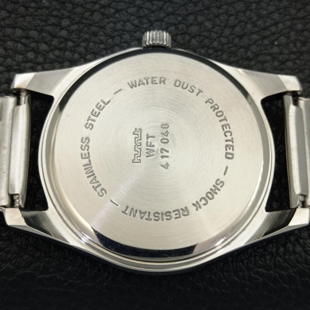 HAND-WINDING VINTAGE HMT JANATA INDIAN MENS ARABIC RED DIAL WATCH a441034-4