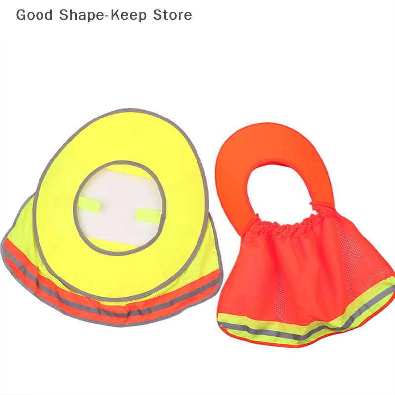 Cappello parasole per cantiere, Elmetto di sicurezza riflettente con protezione per il collo, Copertura estiva per elmetto