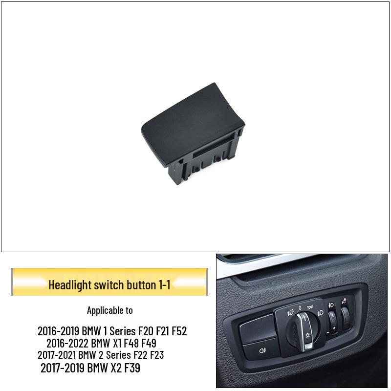 BMW X1/X2 Headlight Switch Button Cover for 1 & 2 Series F49 Light Control Knob.