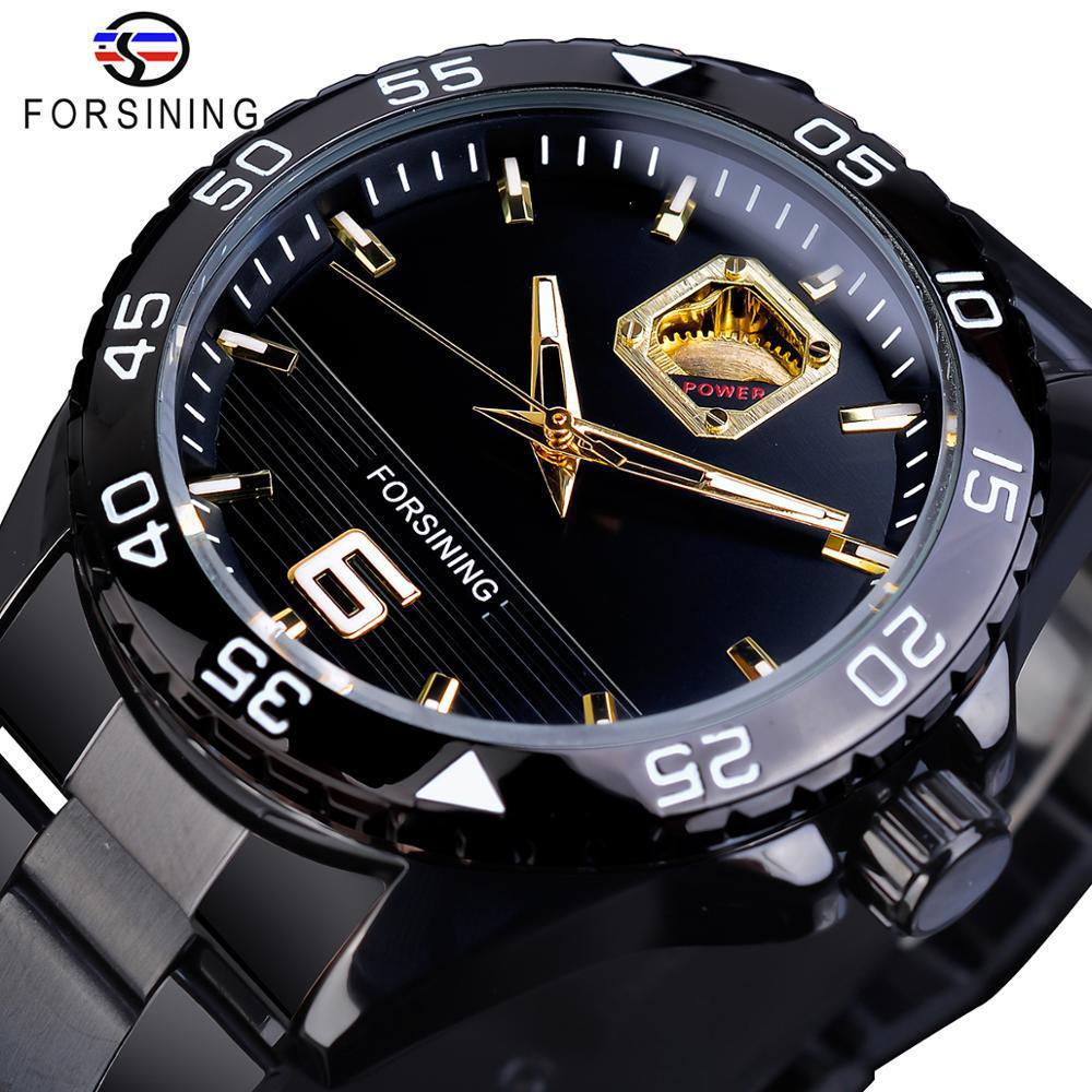 Forsining Men s European Style Skeleton Automatic Watch