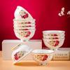 Jingdezhen Bone China Noodle Bowl – 6 Inch Heat-Resistant Footed Porcelain Bowl