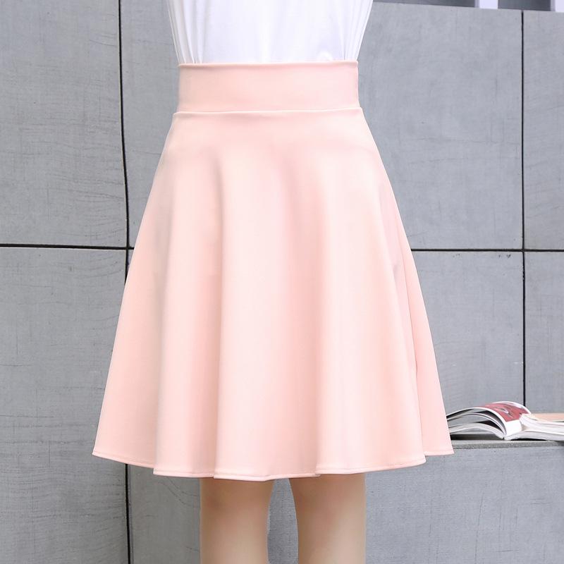 High Waist A-line Midi Skirt – Elastic, Slimming, Versatile, and Perfect for Dance & Sailor Styles