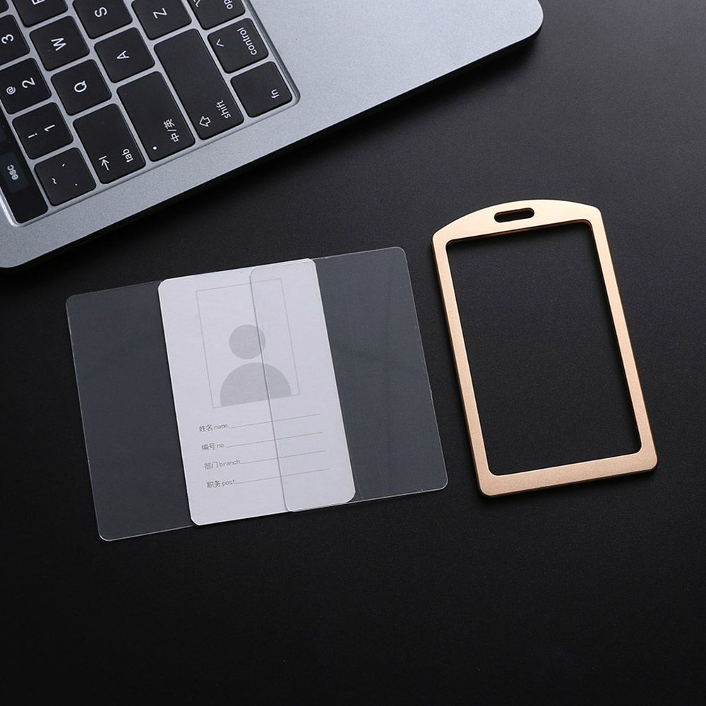 Identity Case Accessories Metal Clip Name Cover Name Tag Holder Card Holder Vertical Card Cover