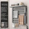 90° faltbarer elektrischer Handtuchhalter intelligenter Heiz-Trockenständer Badezimmer Aluminiumlegierung Handtuchaufbewahrungsständer