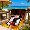 Japan Football Association Emblem Beach Towel, Quick-drying, Easy to Care for, Suitable for Both Fitness and Beach Vacations,Sports Essential