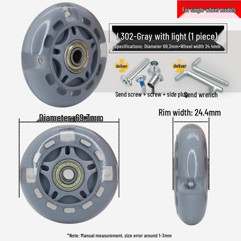 Universalrad-Ersatz für Gepäckkoffer: Lederrolle Gummirolle Felgenreparaturzubehör