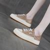 Retro platform two wear leather board shoes spring new comfortable soft sole casual