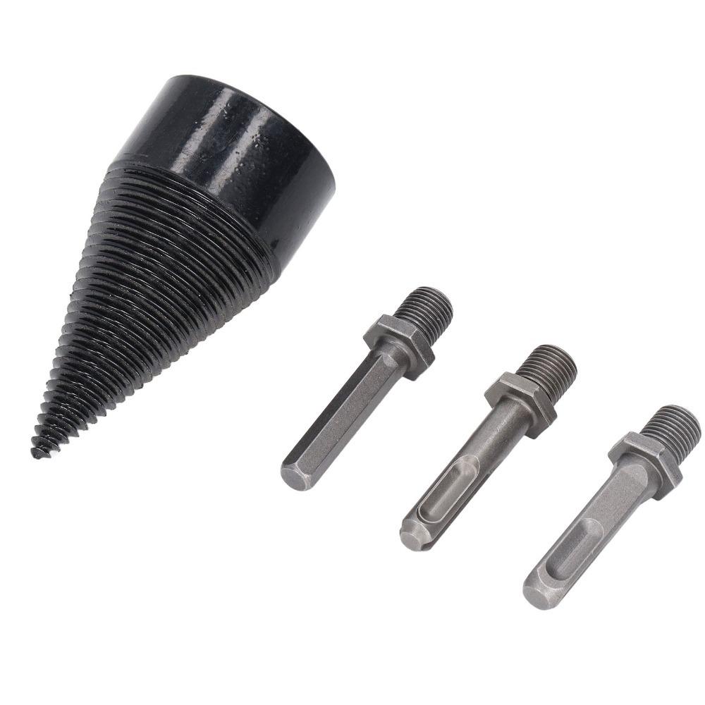 4pcs 3Pcs Removable Shanks Log Splitter Bit Hex Shank Firewood Drill Bit Family Heating