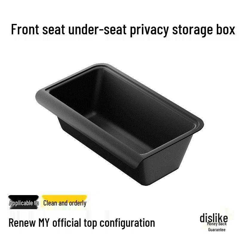 Tesla Model Y Under-Seat Storage Box with Lid - Center Console Organizer Modification
