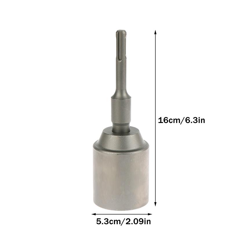 1Pc SDS-Plus T-Post Ground Rod Driver Ground Rod Driver Tool Rotary Hammer Drills Rod Converter Forged Steel Drill Bit
