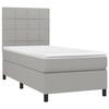VidaXL Divan Bed with Mattress Light Grey 100x200cm Fabric - Model 3141753