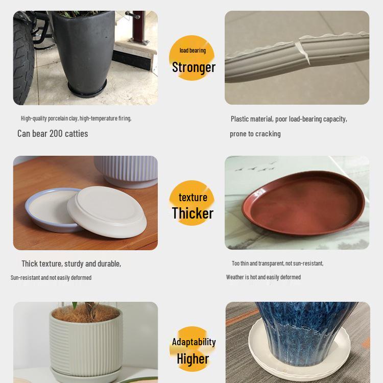 Große Keramik-Auffangschale für Sukkulenten und Bonsai