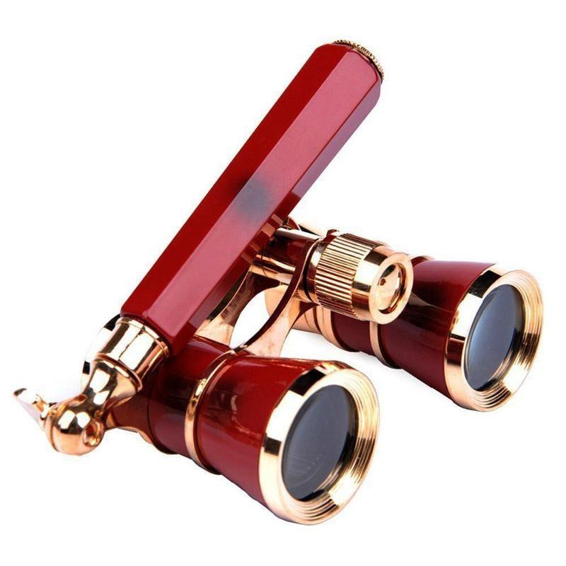 Télescope binoculaire Antique 3x25, lunettes d'opéra pour femmes, poignée en verre de théâtre