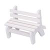 Scale Wooden Dollhouse Bench Miniature Garden Bench with Rounded Beautiful Decorative 112 Model, Corners, White,