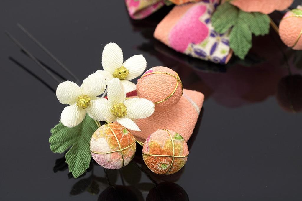 [SOUBIEN] Soubien Hair Ornament, Japanese Pattern, Braided Cord, Flower, Kimono, Traditional Japanese Clothing kaz772