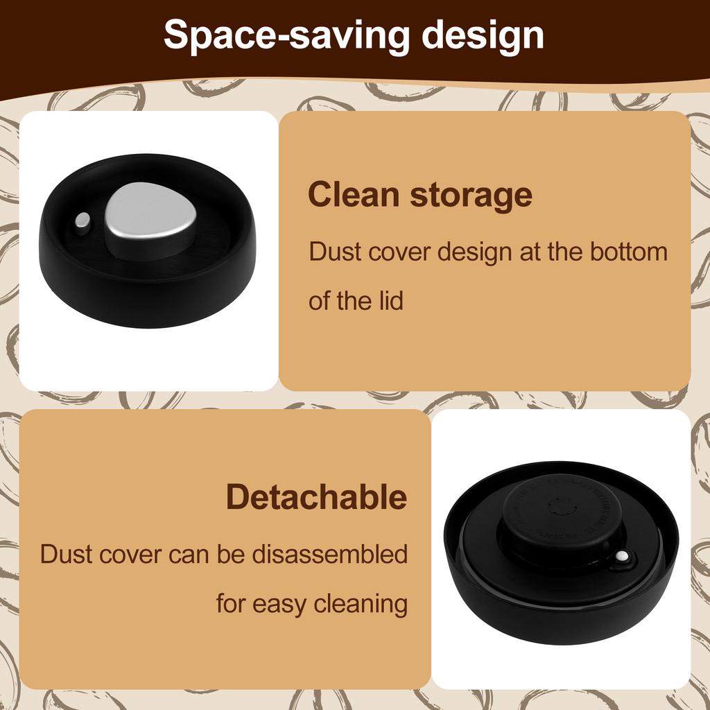 Kávová zrna Vakuově uzavřená nádoba 304 Nerezová ocel Potraviny Udržet čerstvé Skladovací nádoba Kuchyň 1200ml Kávová vakuová dóza