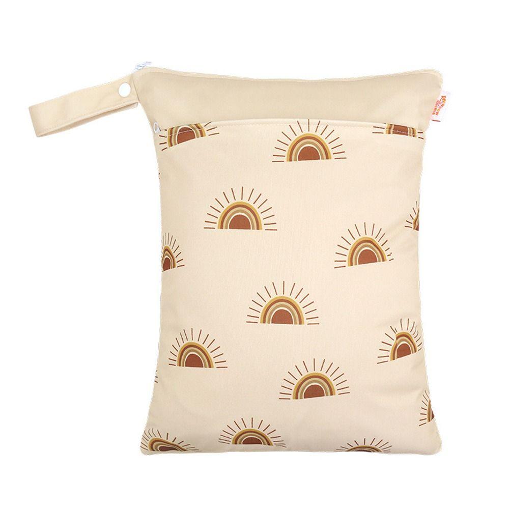 Travel High-Capacity Reusable Waterproof Wetbag Stroller Bag Zippered Double Cloth Diaper Bag