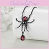 Elegant Gothic Black Spider Pendant Necklace Stylish Jewelry For Women Fall 2024