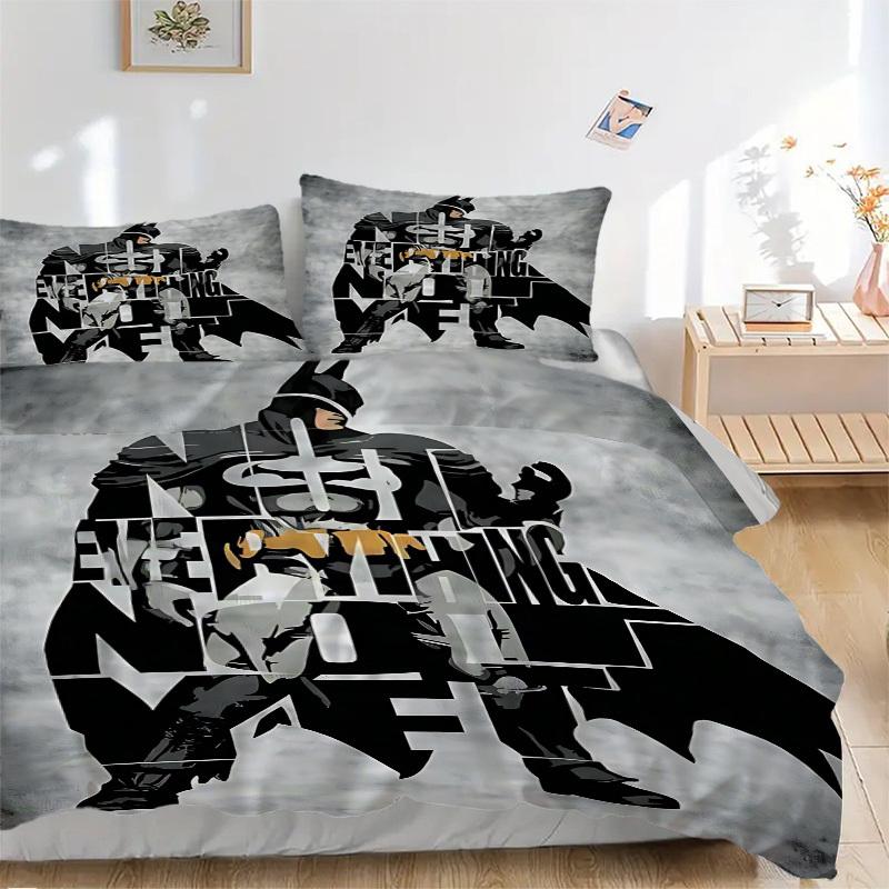 

3pcs Batman Duvet Cover Set (1 Duvet Cover + 2 Pillowcases, No Core) - Comfortable, And Breathable Bedroom Decoration yy251104034 135x200cm