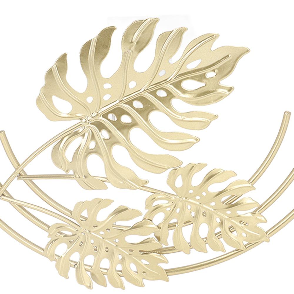 iron Golden Wall Hanging 9.06 in Iron Wall Art Metal Leaf Wall Decor  Cafe Wall Layout
