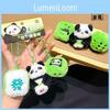 Adorable Plush Panda Keychain Accessory In Deep Blue Bamboo Wealth Design For Gifts