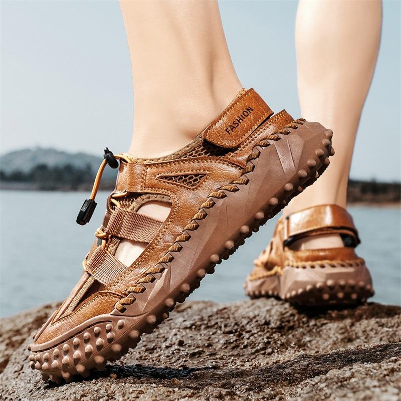Fashion Quick Dry Wading Aqua Sandals New Trend Fashion Men's Beach Shoes Outdoor Sports Leisure Sandals Comfort Flat Slip-on Loafers