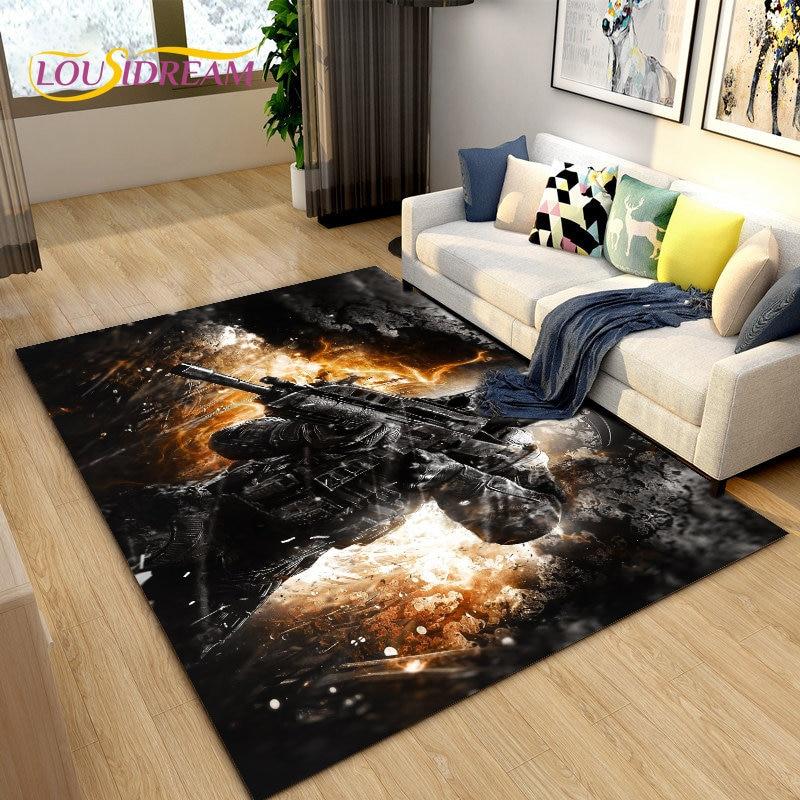 COD, Call of Duty Game ,Gamer Area Rug,Carpets Rug for Living Room Bedroom Sofa Doormat Decoration,Kids Play Non-slip Floor Mat