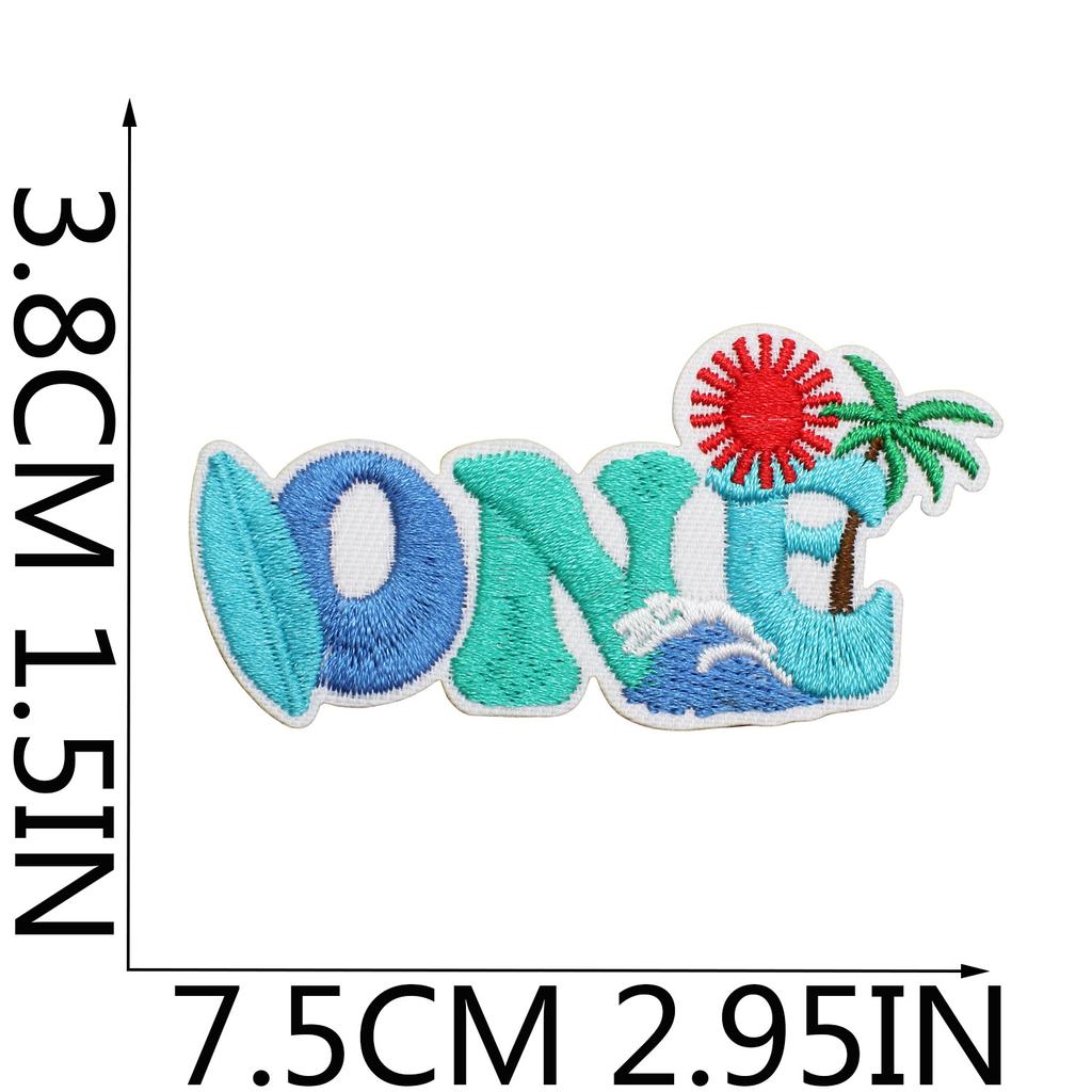 Leisure Vacation Embroidery Cloth Sticker Beach Surf Patch Sticker Bag Decoration Wave Beach Car Computer Embroidery Chapter Boy