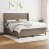 3131373 vidaXL Divan Bed with Mattress Taupe 180x200 Cm Fabric