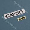 For Mazda CX-50 Black Front Logo, Middle Grille Sticker, CX-5 Rear Logo, Luggage Compartment Logo Accessory Sticker Carbon Fiber Xlnpu00