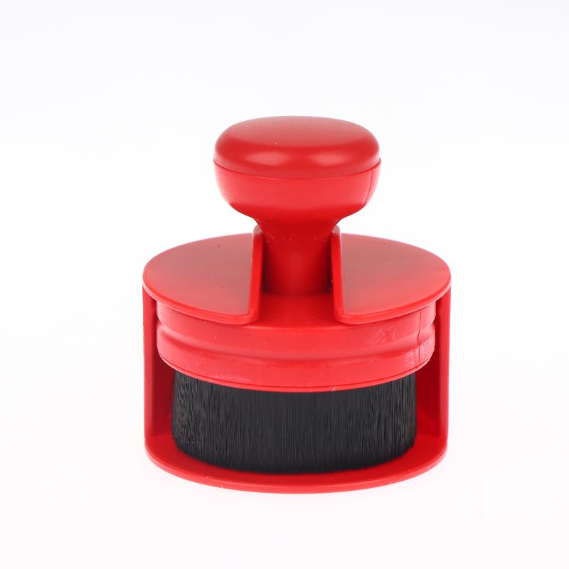 Ergonomics Round Handle Brush With Storage Racks For Car Lnterior Cleaning And Blush And Loose Powder Brush