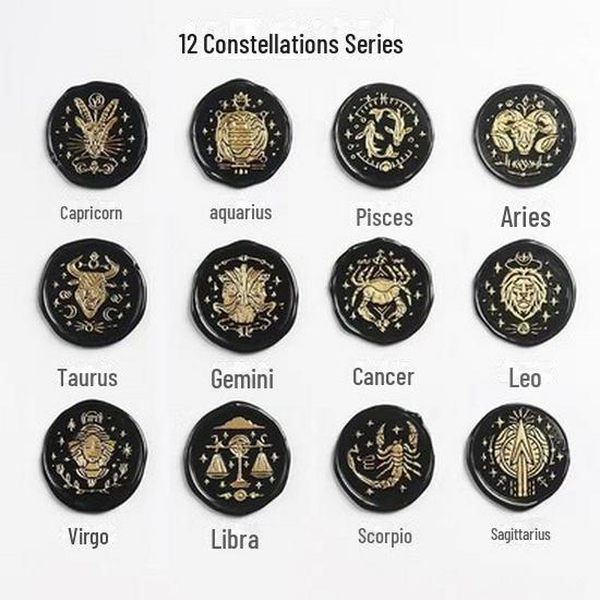 Luminous Five-Leaf Clover & Star Wax Seals - Mixed Colors, 100 Pieces