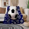 Personalized Soccer Ball Blanket Name Football Art Soft Fleece Throw Fan Gift Home Decor Sports Theme