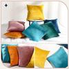 Pack of 6 Velvet Decorative Throw Pillow Covers Solid Square Soft Pillowcase Set Cushion Cases for Sofa Couch Bed Car Home Decor 18 x 18 inches/ 45 x